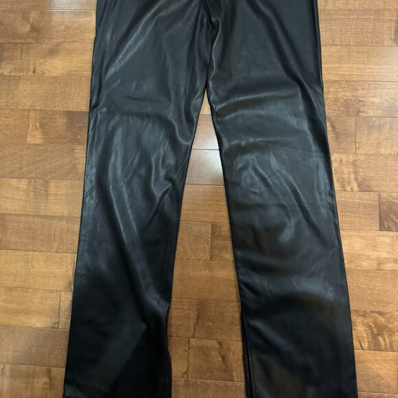 Zara Faux Leather Straight-Leg Pants – Black - Picture 9 of 9